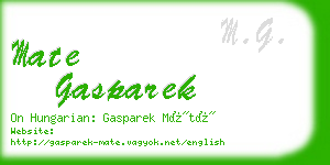 mate gasparek business card